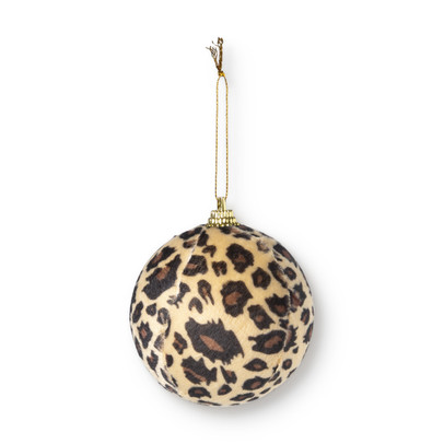 Kerstbal luipaard – bruin